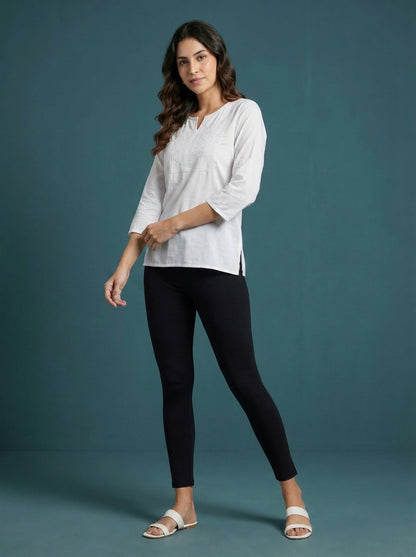 EMI - Ankle Length Livaeco™ Viscose Leggings - Black