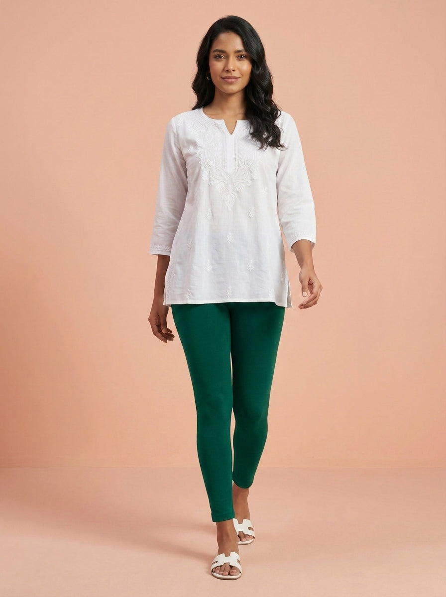 EMI - Ankle Length Livaeco™ Viscose Leggings - Bottle Green