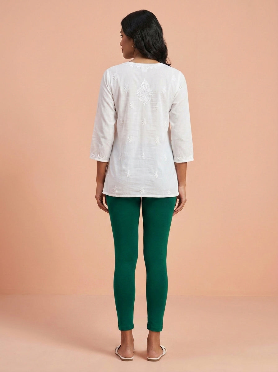 EMI - Ankle Length Livaeco™ Viscose Leggings - Bottle Green