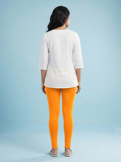 EMI - Ankle Length Livaeco™ Viscose Leggings - Bright Marigold