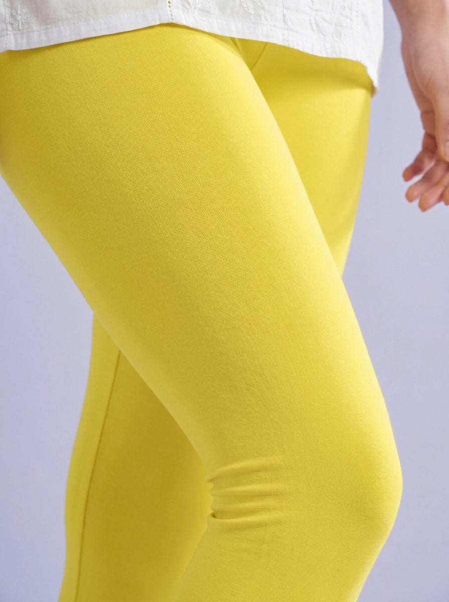 EMI - Ankle Length Livaeco™ Viscose Leggings - Butter Cup