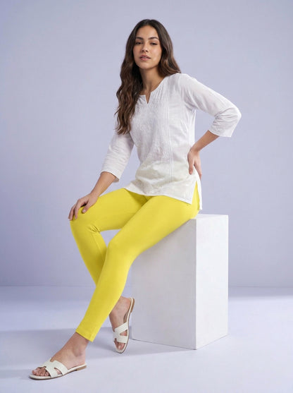 EMI - Ankle Length Livaeco™ Viscose Leggings - Butter Cup