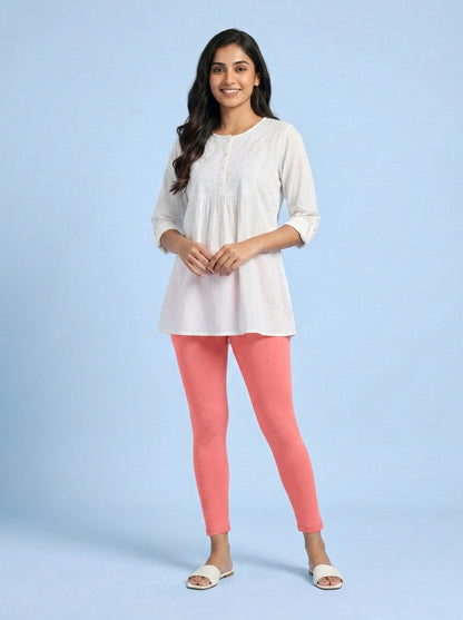 EMI - Ankle Length Livaeco™ Viscose Leggings - Sugar Coral
