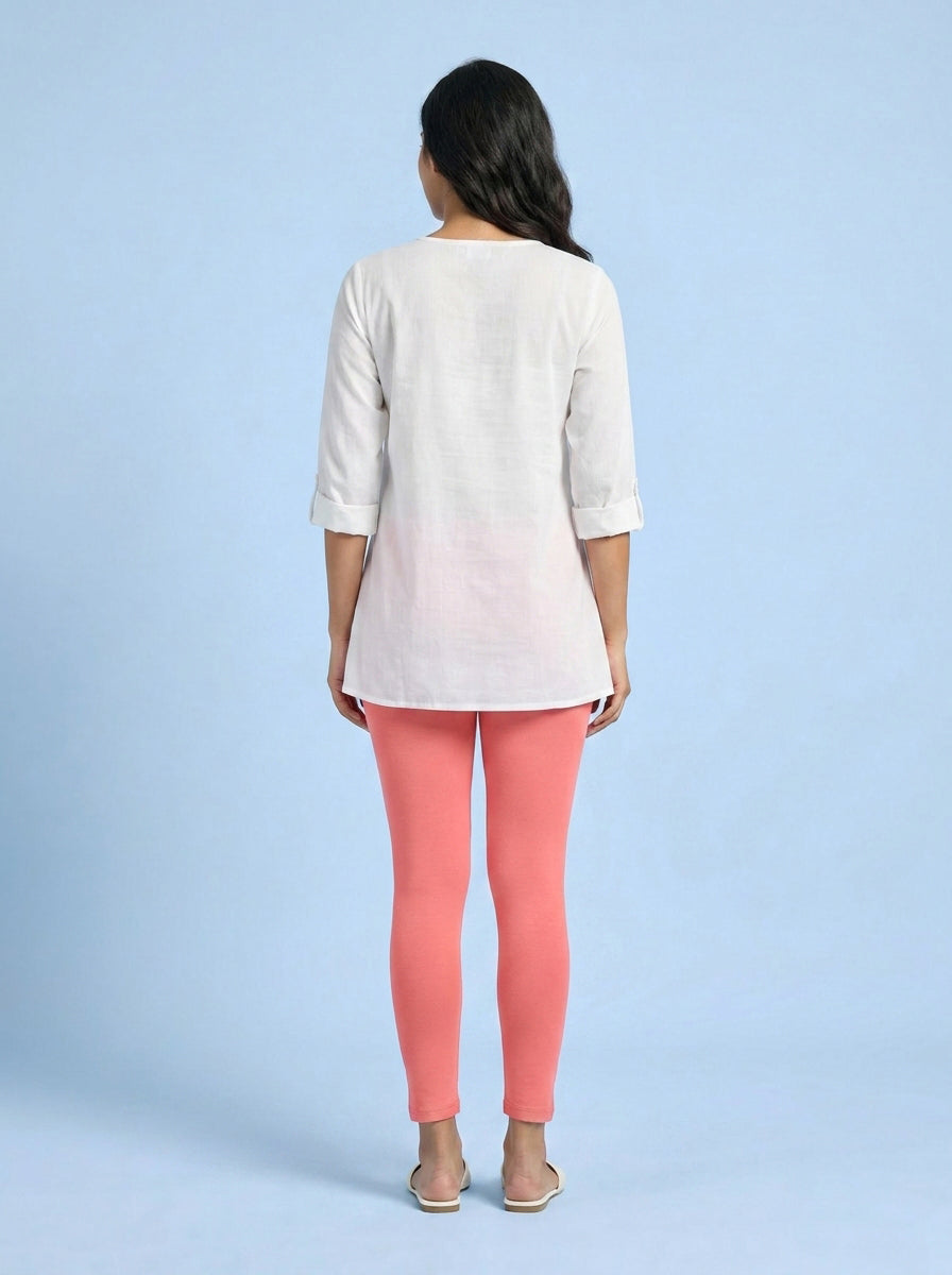 EMI - Ankle Length Livaeco™ Viscose Leggings - Sugar Coral