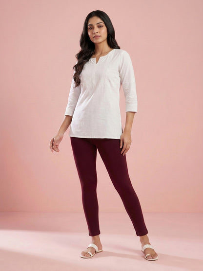 EMI - Ankle Length Livaeco™ Viscose Leggings - French Wine