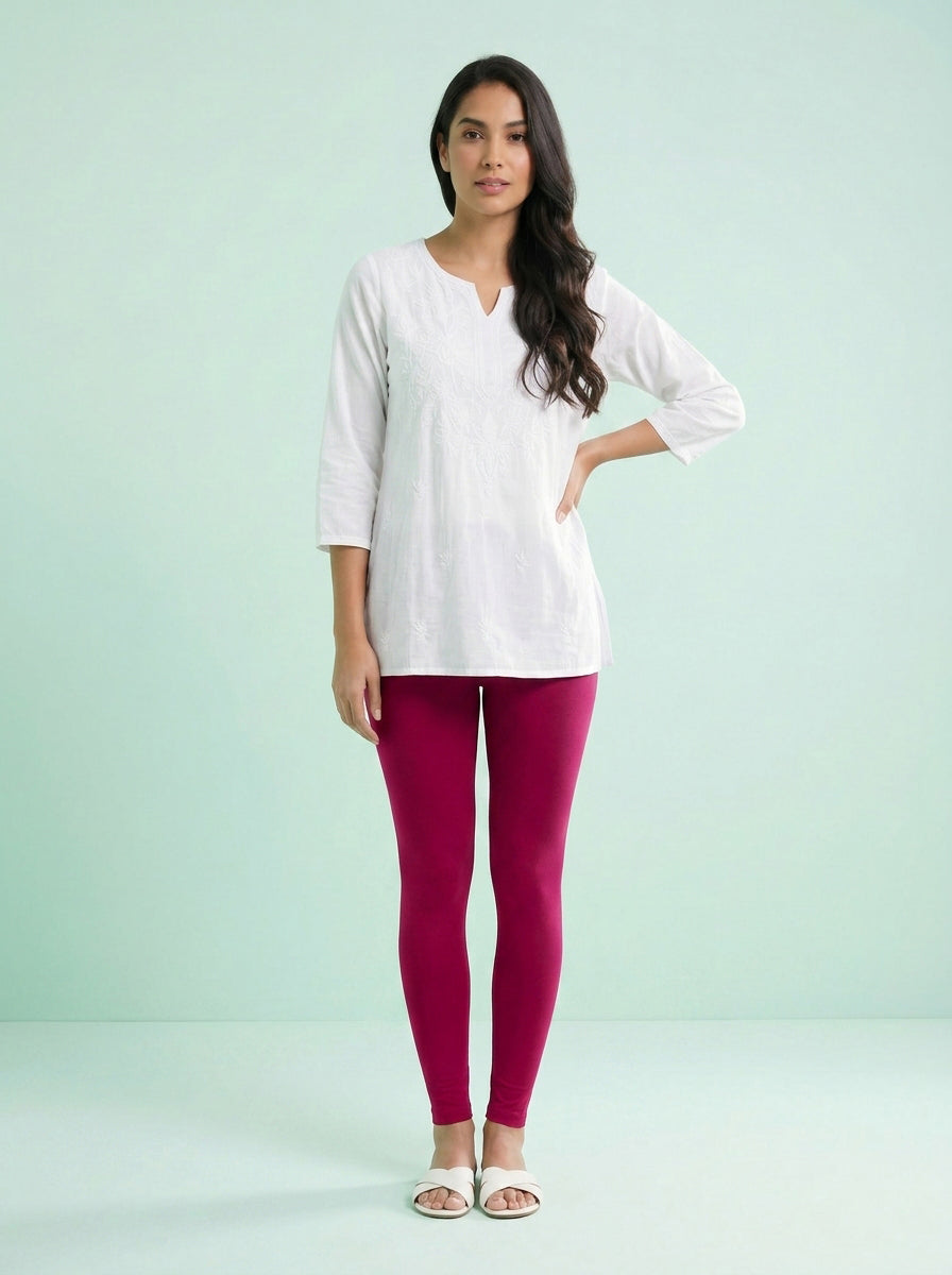 EMI - Ankle Length Livaeco™ Viscose Leggings - Fuchsia