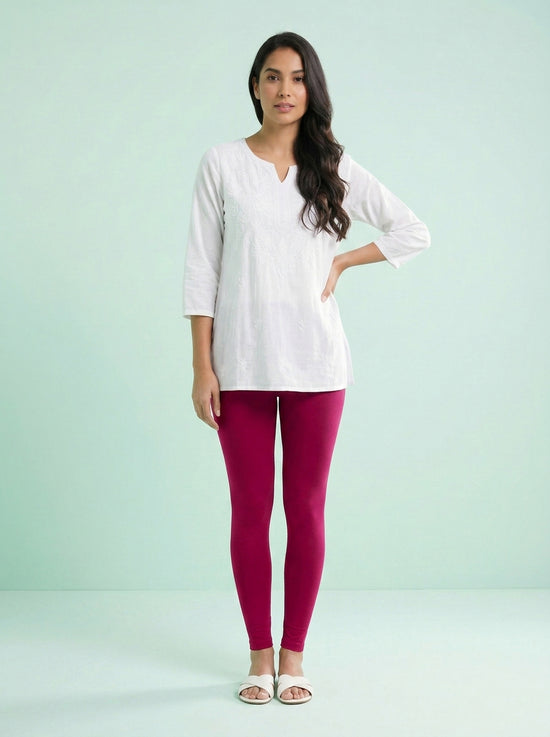 EMI - Ankle Length Livaeco™ Viscose Leggings - Fuchsia