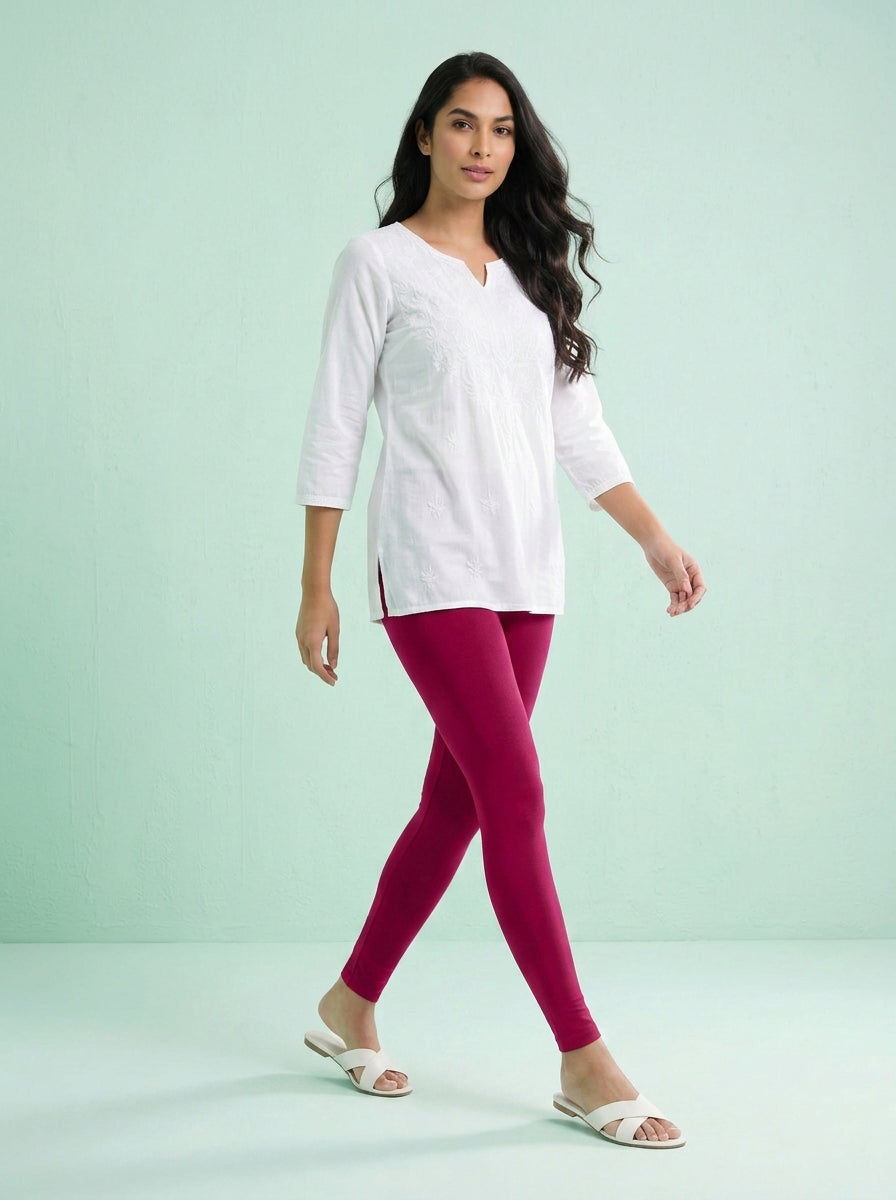 EMI - Ankle Length Livaeco™ Viscose Leggings - Fuchsia