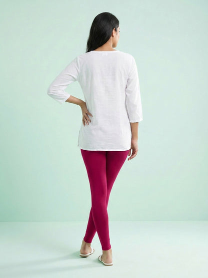 EMI - Ankle Length Livaeco™ Viscose Leggings - Fuchsia
