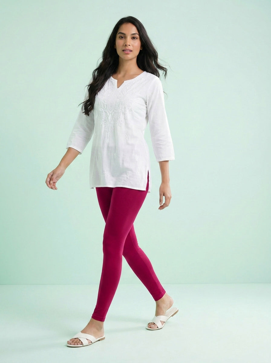 EMI - Ankle Length Livaeco™ Viscose Leggings - Fuchsia