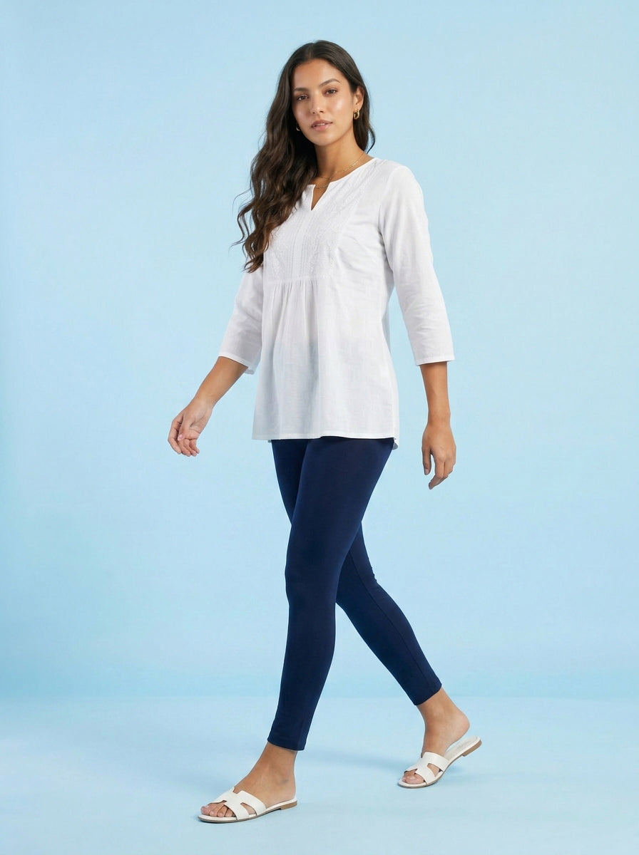 EMI - Ankle Length Livaeco™ Viscose Leggings - Navy