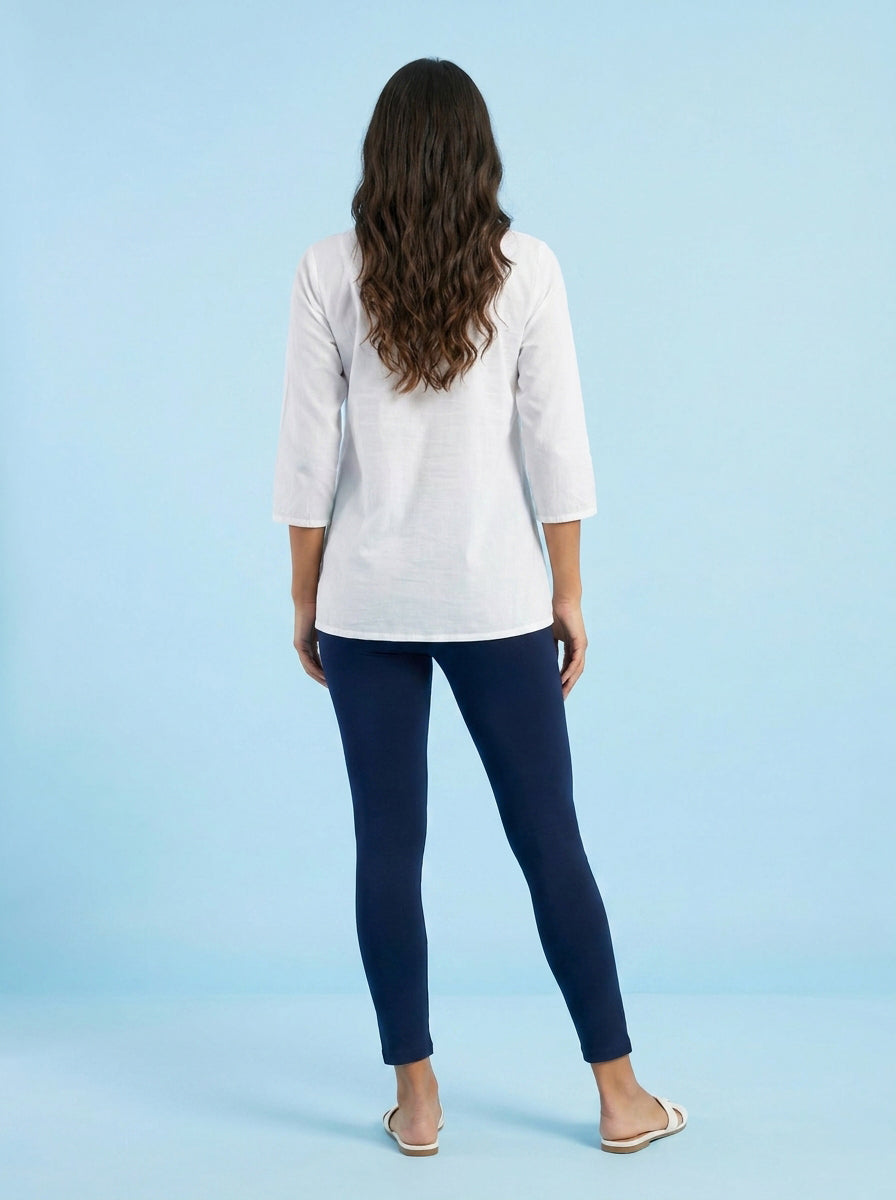 EMI - Ankle Length Livaeco™ Viscose Leggings - Navy