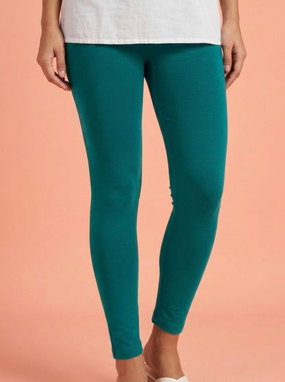 EMI - Ankle Length Livaeco™ Viscose Leggings -peacock blue