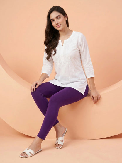 EMI - Ankle Length Livaeco™ Viscose Leggings - Plum