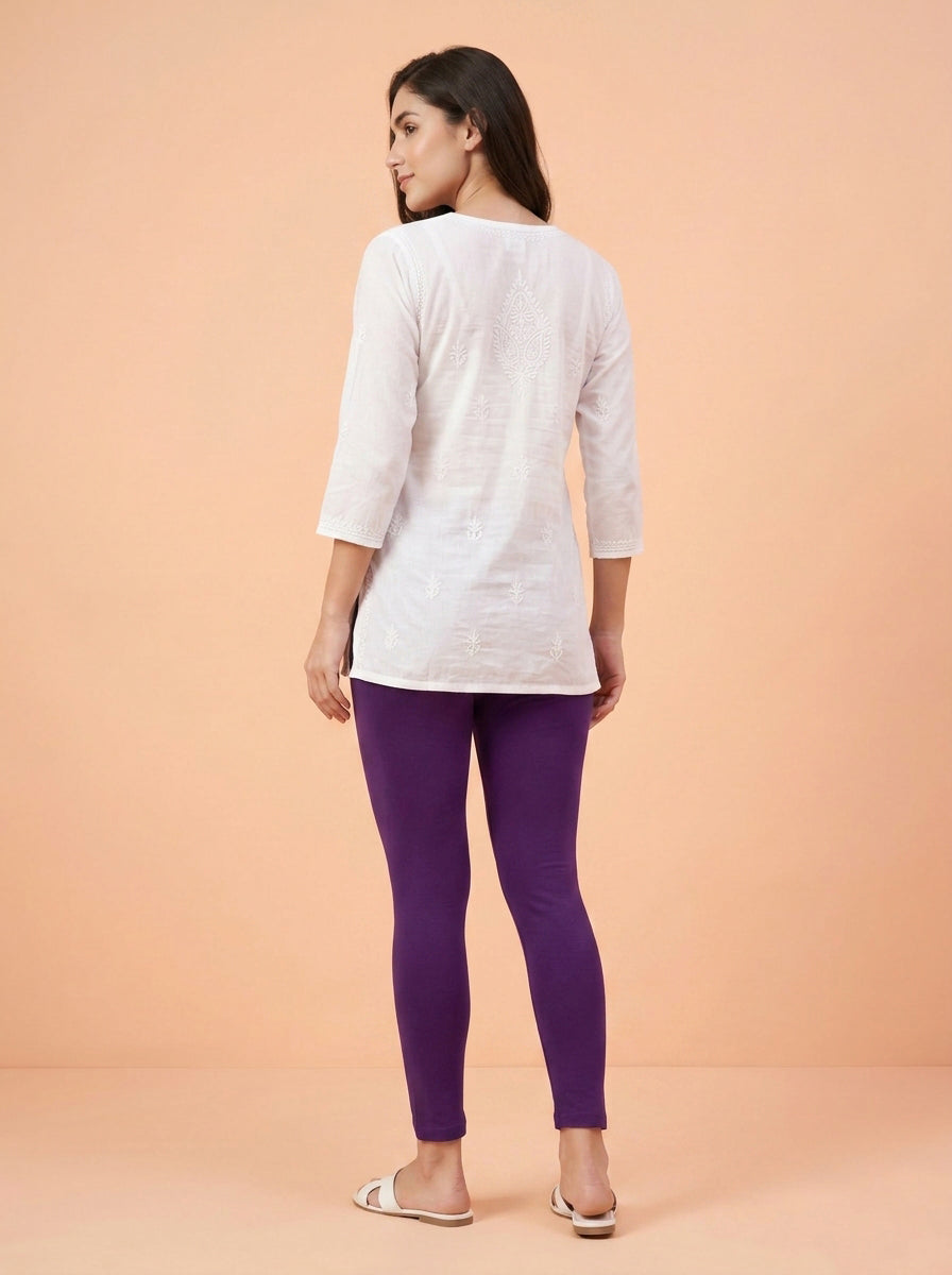 EMI - Ankle Length Livaeco™ Viscose Leggings - Plum