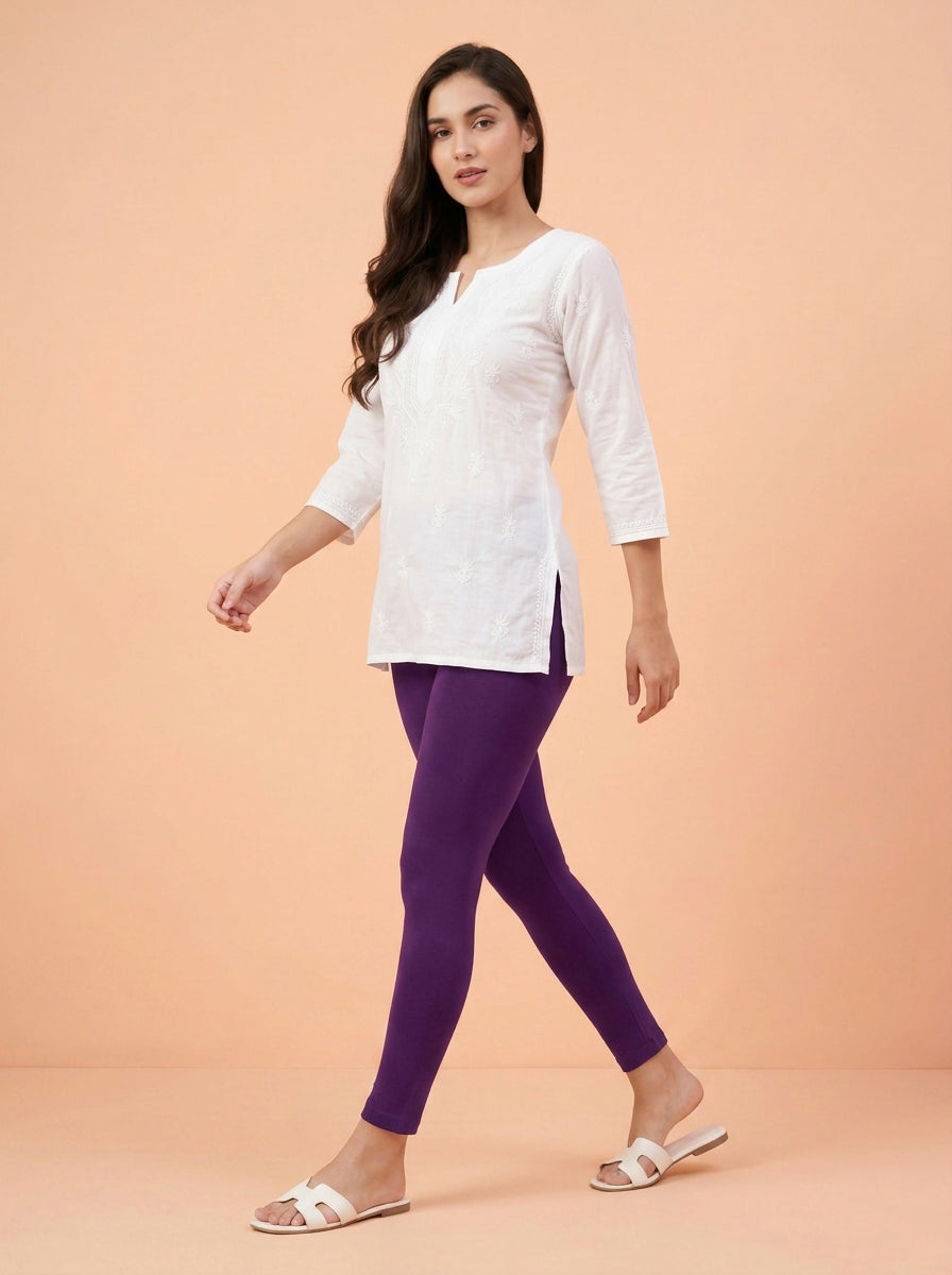 EMI - Ankle Length Livaeco™ Viscose Leggings - Plum