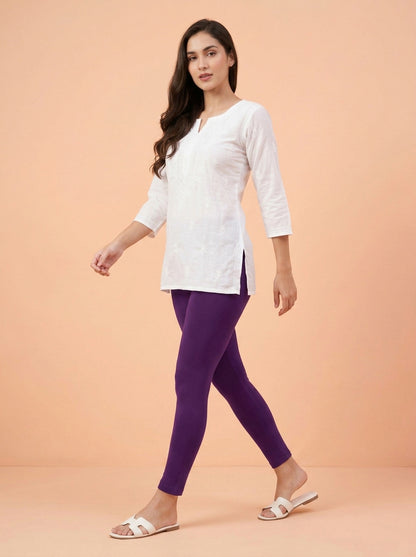 EMI - Ankle Length Livaeco™ Viscose Leggings - Plum