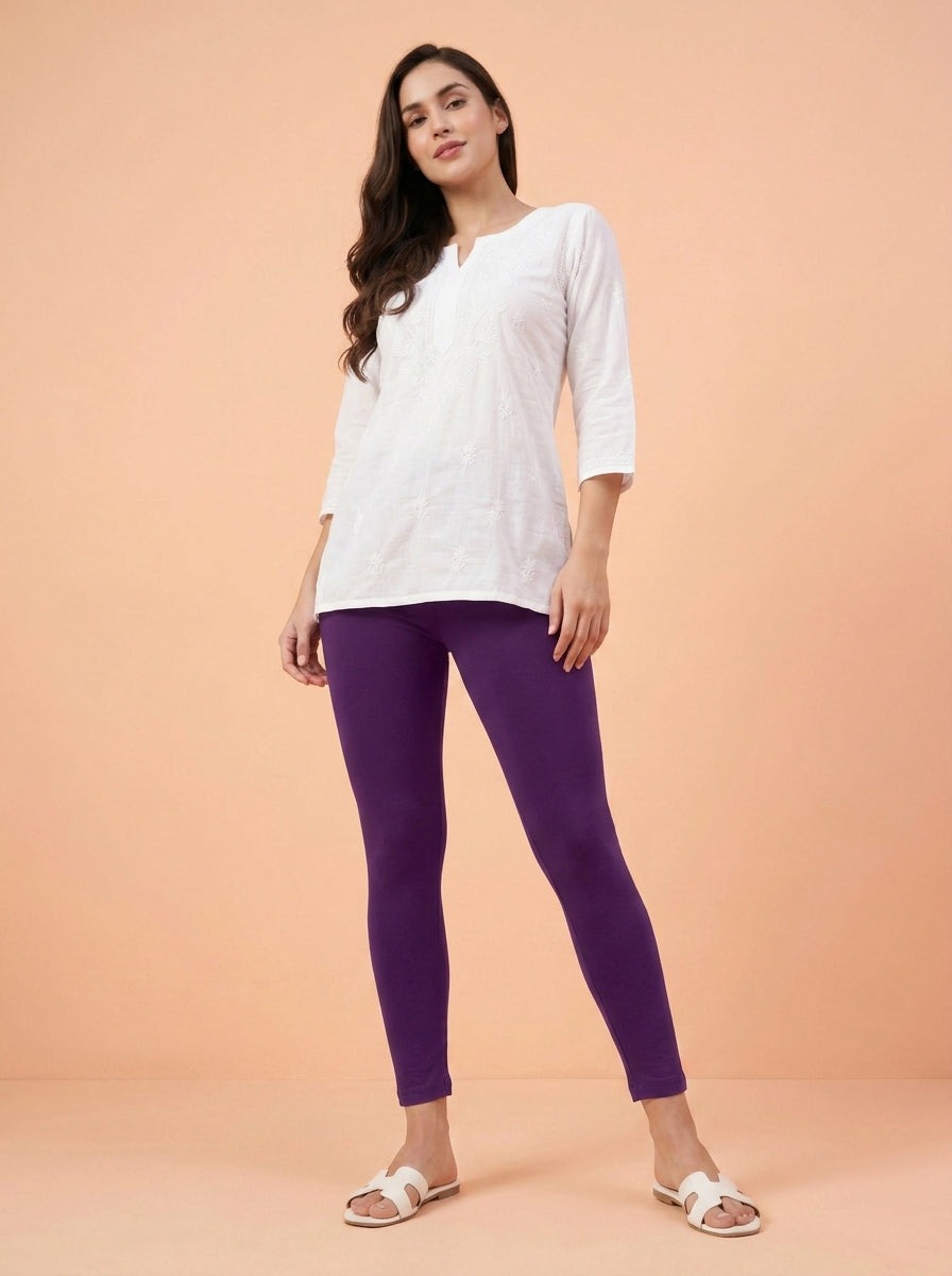EMI - Ankle Length Livaeco™ Viscose Leggings - Plum