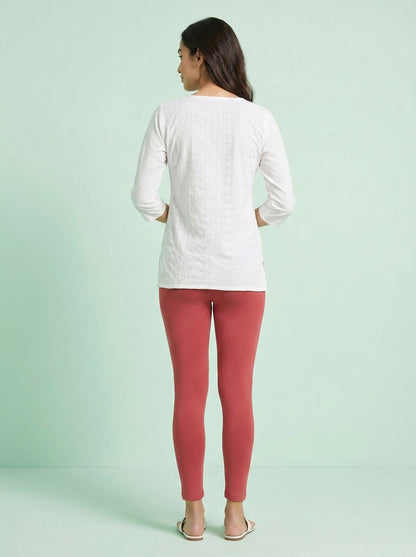 EMI - Ankle Length Livaeco™ Viscose Leggings - Poinsettia