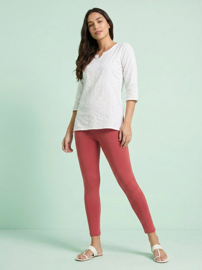 EMI - Ankle Length Livaeco™ Viscose Leggings - Poinsettia