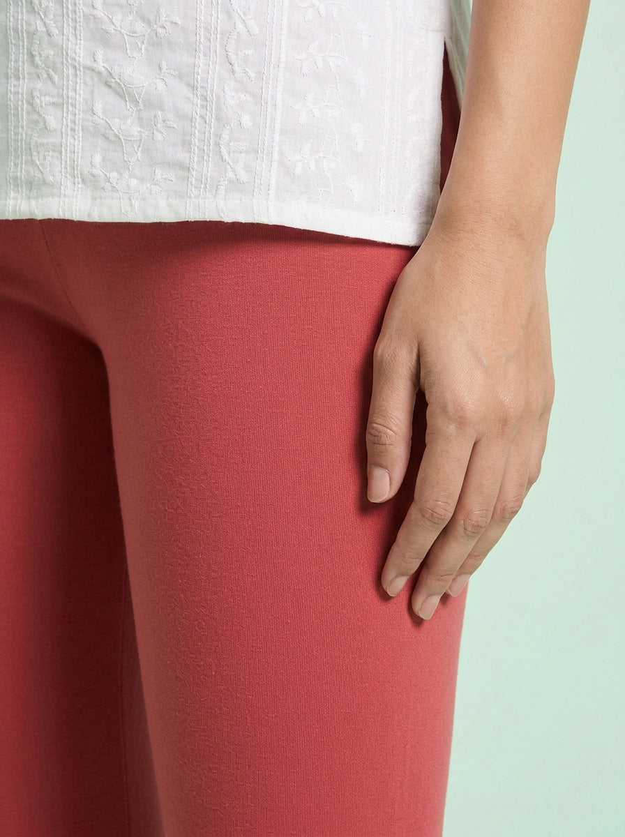 EMI - Ankle Length Livaeco™ Viscose Leggings - Poinsettia