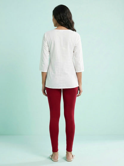 EMI - Ankle Length Livaeco™ Viscose Leggings - Scarlet