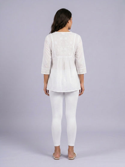 EMI - Ankle Length Livaeco™ Viscose Leggings - White