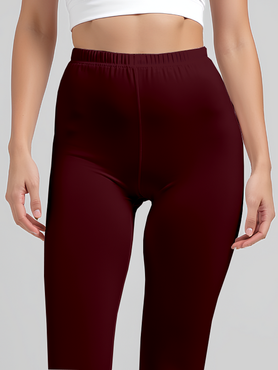 EMI - Ankle Length Livaeco™ Viscose Leggings - French Wine