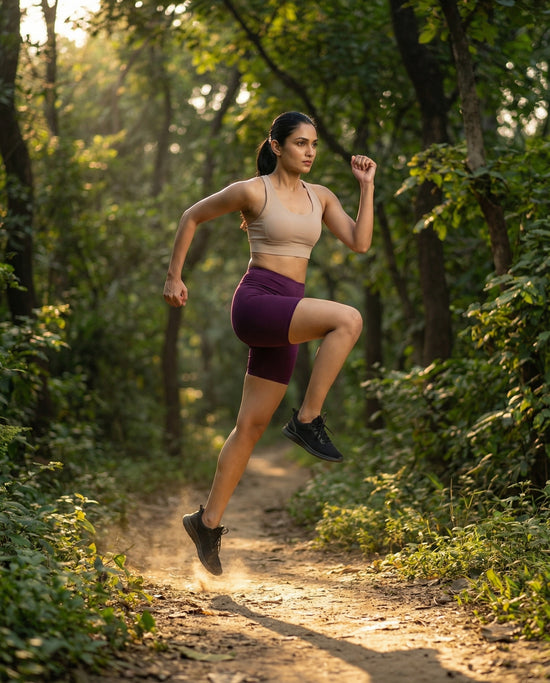 EMI -  High-Rise Livaeco™ Viscose Comfort Shorts – Plum