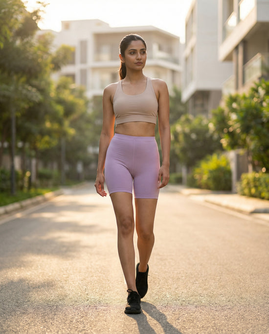 EMI -  High-Rise Livaeco™ Viscose Comfort Shorts – Lavender
