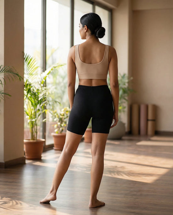 EMI -  High-Rise Livaeco™ Viscose Comfort Shorts – Black