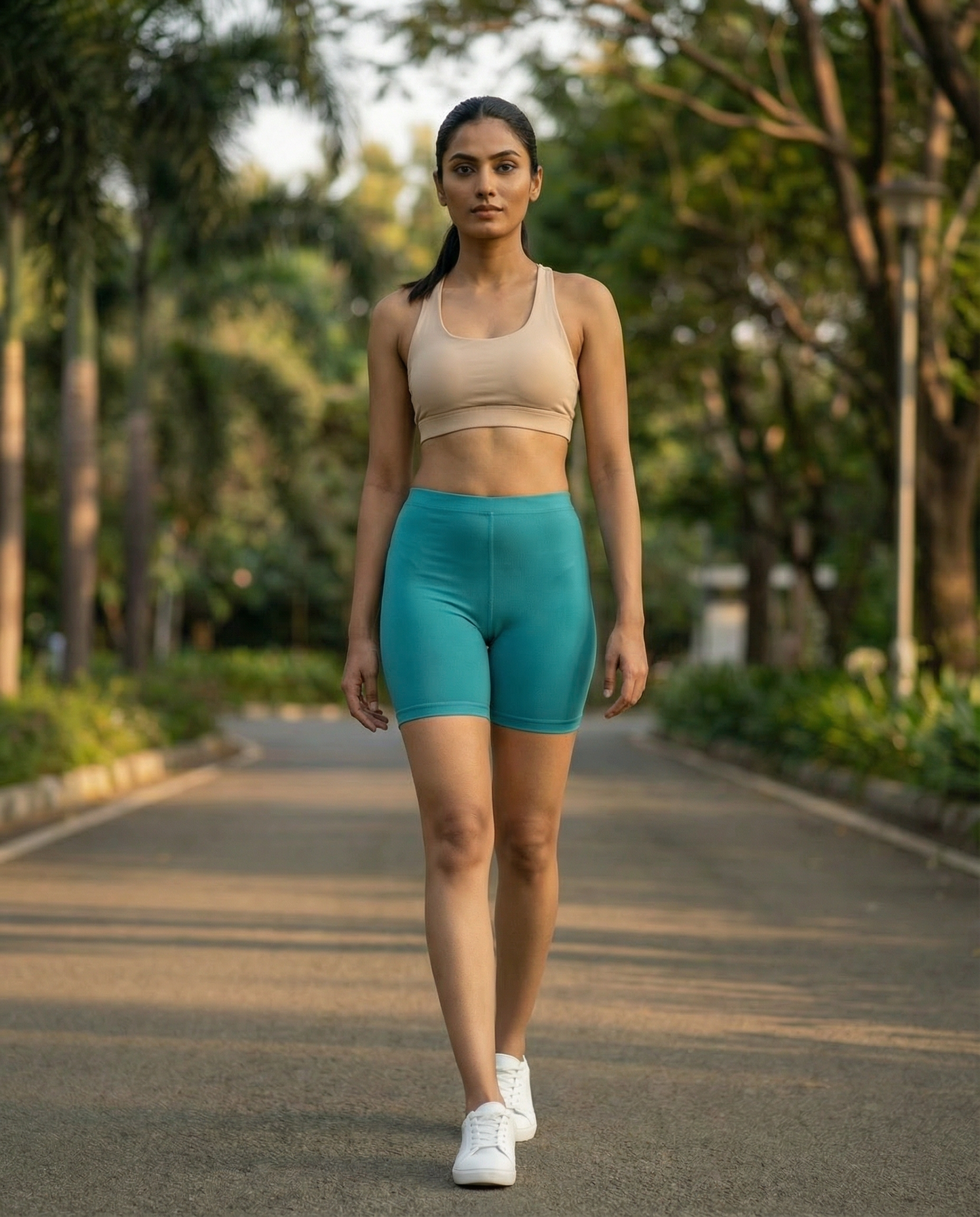 EMI -  High-Rise Livaeco™ Viscose Comfort Shorts – Caribbean Sea