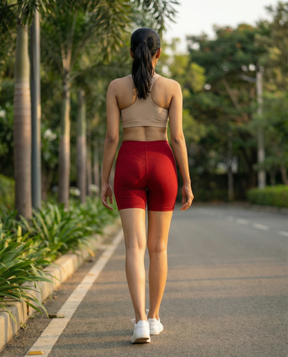 EMI -  High-Rise Livaeco™ Viscose Comfort Shorts – Scarlet