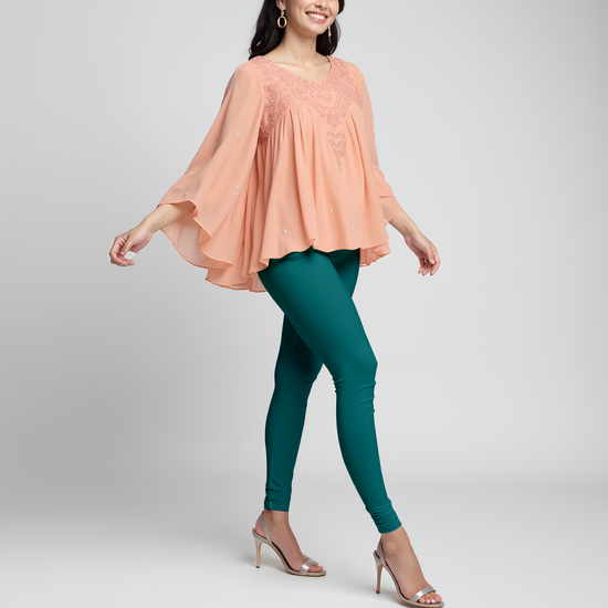 EMI -  Churidar Livaeco™ Viscose Leggings - PeacockGreen