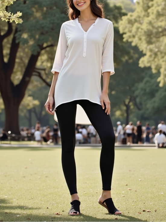 EMI - Ankle Length Livaeco™ Viscose Leggings - Black