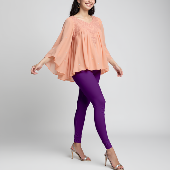 EMI -  Churidar Livaeco™ Viscose Leggings - Plum